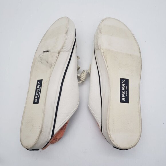 SPERRY Seacoast Isle Sneakers White Coral Shoes Womens Size 7 - Picture 11 of 12